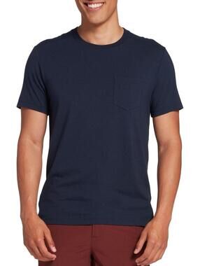 VRST Men's Essential Pocket Tee, Small, Darker Ardosia Slate Blue